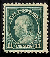 US 511  1917 Perf 11 11-cent  Franklin