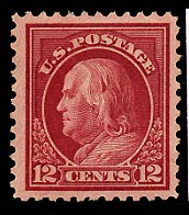 US 512 1917 Perf 11 12-cent  Franklin