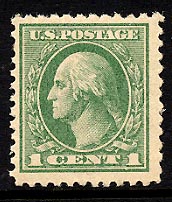 US 525 1918 Emerald Washington One-Cent Offset