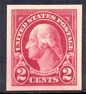 US 577 Imperf. Two-cent Washington