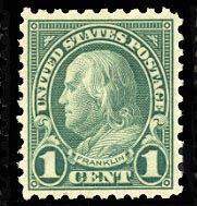 US 581  One-cent Franklin