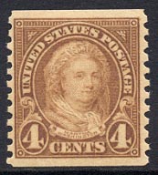US 601 Four-cent Martha Washington Coil