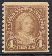 US 601  Four-cent Martha Washington Coil