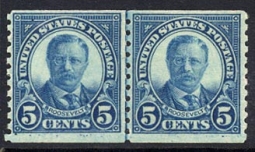 US 602 Five-cent Roosevelt Line Pair