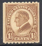 US 605 1 1/2-cent Harding Coil
