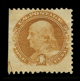 US 112 1869 1 Cent Franklin Pictorial