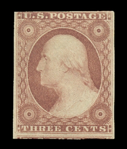 US 11 Three-Cent 1851 Imperforate Washington