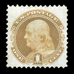 US 123 1875 1 Cent Franklin Pictorial Reissue (Copy)