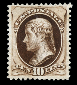 US 188 1879 10-Cent Jefferson Type II