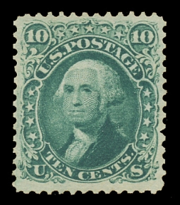 US 68a 1861 10 Cent Dark Green Washington