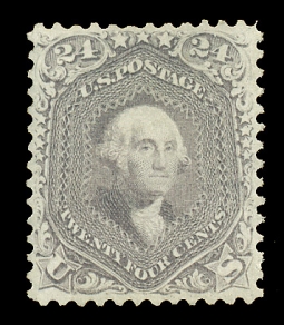 US 70a 24-Cent 1861 Brown Lilac Washington