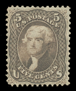 US 76 1863 5 Cent Jefferson