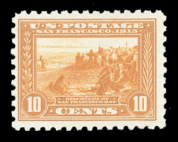 US 404 10-Cent Orange.  Discovery of San Francisco Bay, Perf. 10.