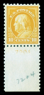 US 433 1914 Mint 10-cent Franklin