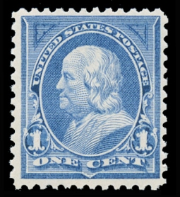 US 264  1895 1 Cent Franklin, Watermarked