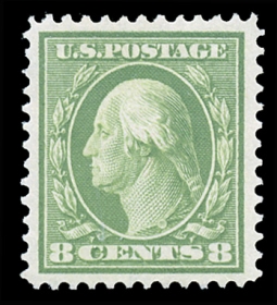 US 337 1908 8 Cent Washington