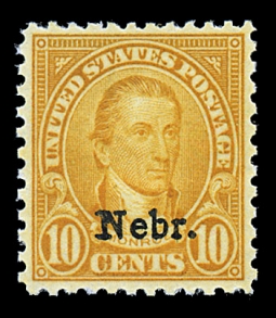 US 679 10-cent Monroe, Ovpt: Nebr.