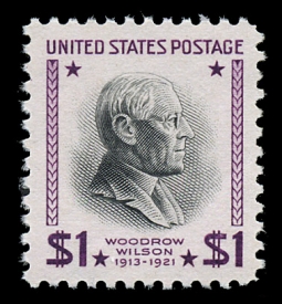 US 832c $1 Woodrow Wilson Extra Fine, Jumbo