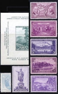 1937  US Commemorative Stamp Year Set; 795-802
