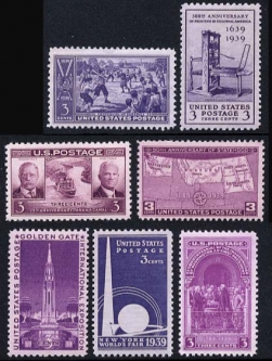 1939  US Commemorative Stamp Year Set; 852-8
