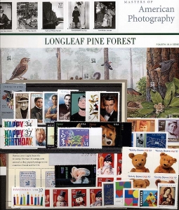 2002  US Commemorative Stamp Year Set; 3552-60, 3611, 3649-95