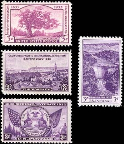 1935   US Commemorative Stamp Year Set; 772-5