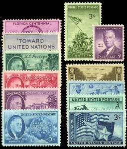 1945  US Commemorative Stamp Year Set; 927-38