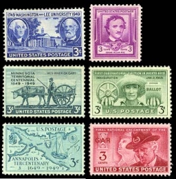 1949  US Commemorative Stamp Year Set; 981-86