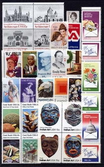 1980  US Commemorative Stamp Year Set; 1803-10, 1821-43