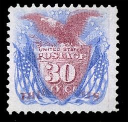 US 121 1869 30 Cent Eagle & Shield