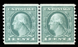 US 490 One-cent  Washington Coil Line Pair