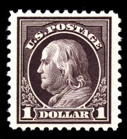 US 518  1917 $1 Franklin