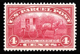 US Q4 1913 Four-cent Parcel Post, Certified