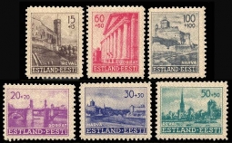 Estonia Occupation Landmark Stamp Set NH
