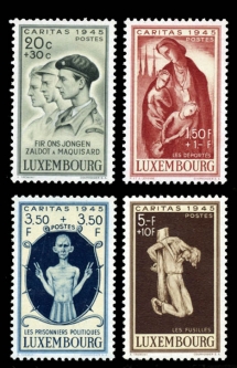 Luxembourg B127-30 1945 Set Honoring Military and War Victims