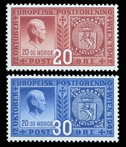Norway 253-54 European Postal Congress