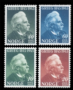 "Norway 255-58 Edvard Grig, Composer"
