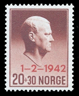 "Norway B26 Occupation, Quisling Overprint"