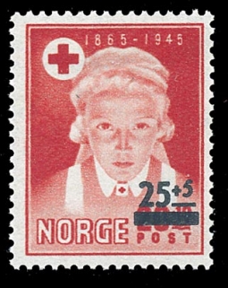 "Norway B47, Red Cross Nurse, Surcharge"