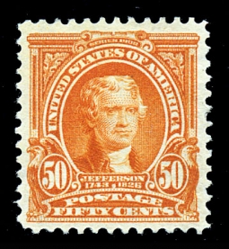 US 310 1902 Certified 50-cent Jefferson