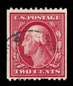 US 386  Two-cent Washington Vertical Coil