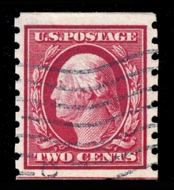 US 393 Two-Cent Washingtonn Horizontal Coil