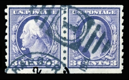 US 394  1910 Three-cent Washington Horizontal Pair