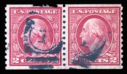 US 453 1914-15 Two-cent Washington Pair