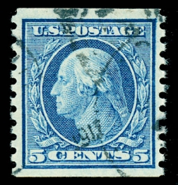 US 458 1916 Five-cent Washington  Horizontal Coil