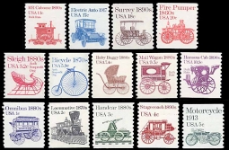US 1897-1908 First Transportation Coil Stamps