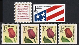 US 2517-22 "F" Flower, Flag and Make-Up Rate