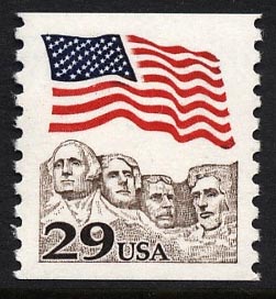 US 2523c,   Flag over Mount Rushmore