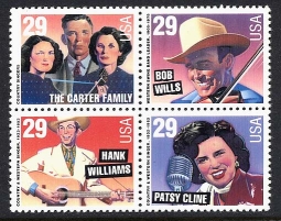 US 2771-4 Country Music block of 4