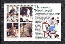 US 2840 Norman Rockwell Souvenir Sheet